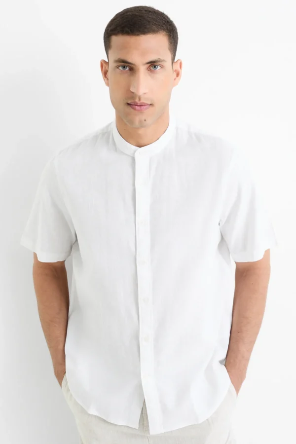 Alba Mandarin Short Sleeve Shirt