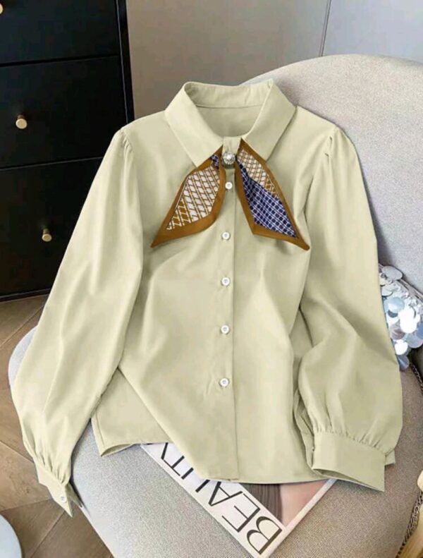 Modern Solid Color Summer Shirt - Image 2