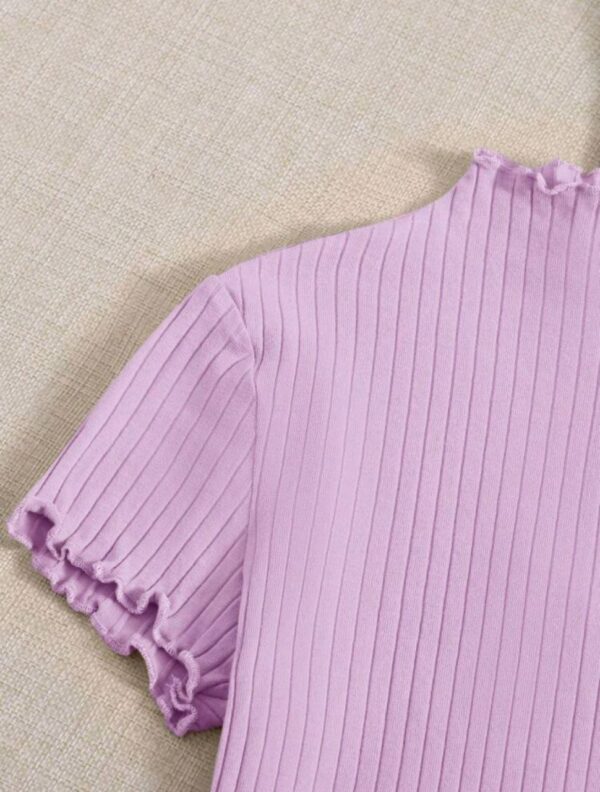 Summer Rib-Knit Scalloped Hem Tee Shirt – Multi-Pack - Image 2
