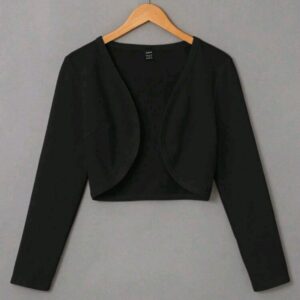 Women's Solid Color Long Sleeve Bolero Jacket – Casual Daily Wear
