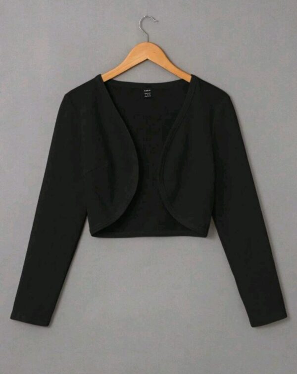Women's Solid Color Long Sleeve Bolero Jacket – Casual Daily Wear